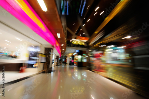 Picture of shopping mall background blurred motion.