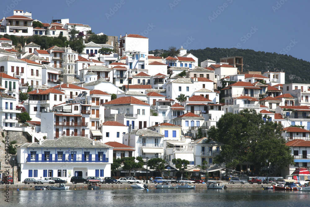 Skopelos Town one of the Sporades islands in the Aegean Sea