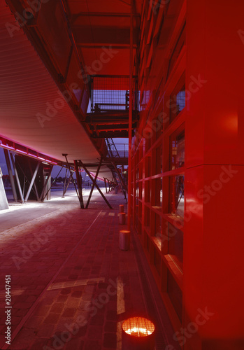 france,paris : parc de la villette la nuit