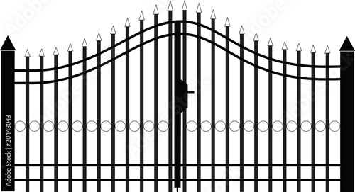gate silhouette vector