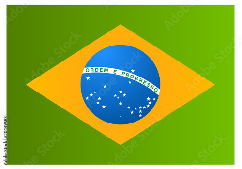brazilian flag vector isolated