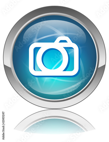 Bouton Web PHOTOS (Photographies Appareil Images Voir Diaporama)