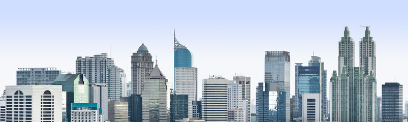 Ingelijste posters Indonesië Panoramisch uitzicht over Jakarta stad  © Daxiao Productions