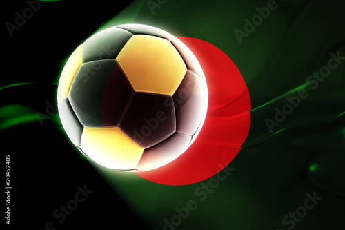 Flag of Bangladesh wavy soccer