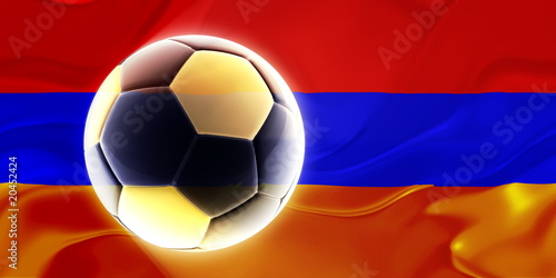 Armenia flag wavy soccer