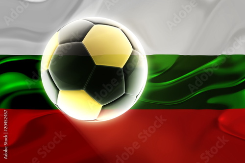 Bulgaria flag wavy soccer