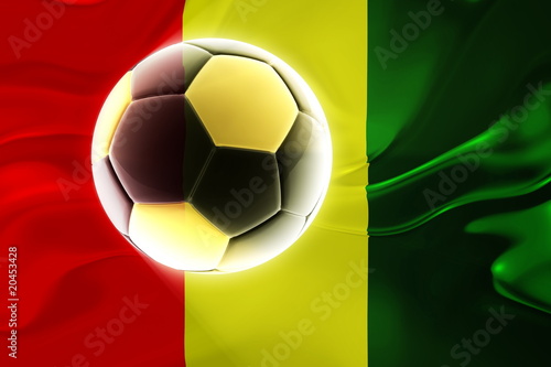 Flag of Guinea wavy soccer