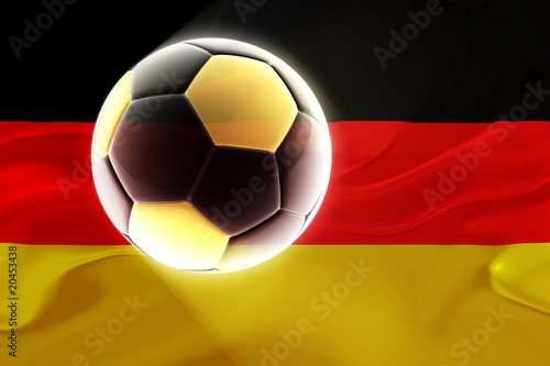 Flag of Germany wavy soccer