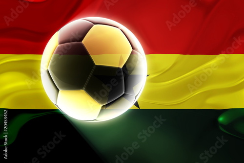 Flag of Ghana wavy soccer