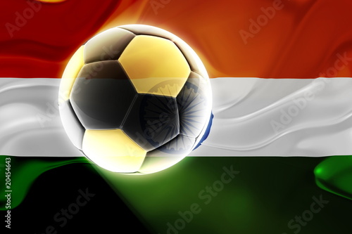 Flag of India wavy soccer