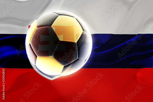 Flag of Slovakia wavy soccer