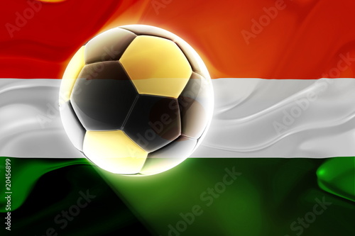 Flag of Niger wavy soccer