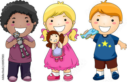 Children with Toys