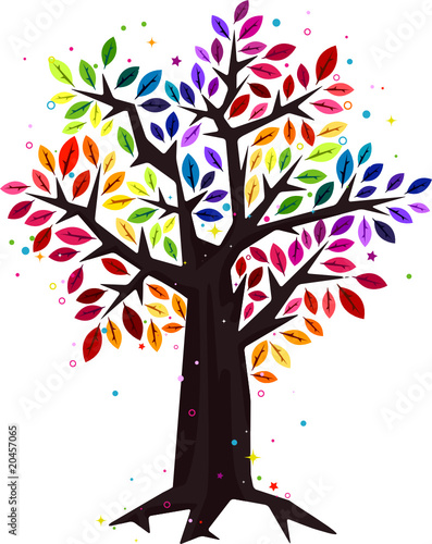 Rainbow Colored Leaves