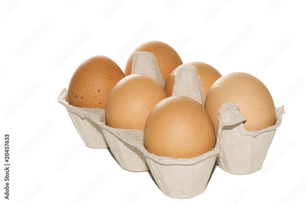 boite d'oeufs sur fond blanc boite d'oeufs sur fond blanc