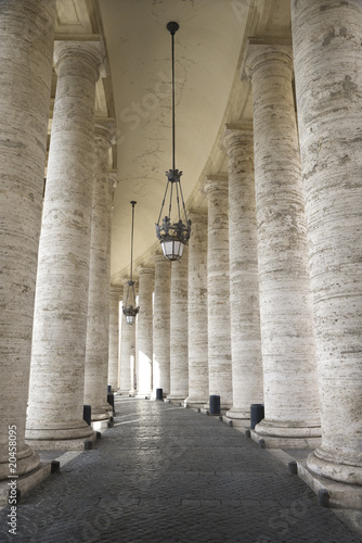 Columns in Hallway at Saint Peter's Square