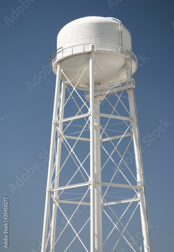 water tower against blue sky