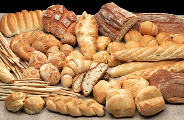 Papier peint photo Boulangerie Pain artisanal italien doré croustillant  © effe45