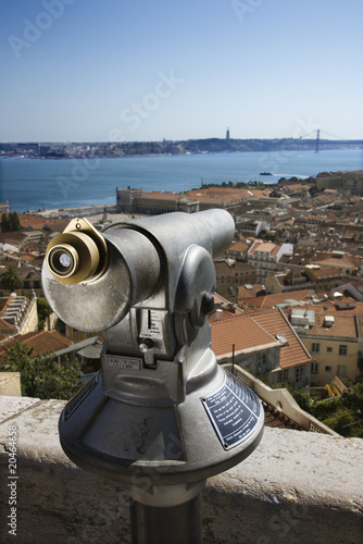 Pay Telescope and City Skyline