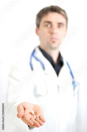 Doctor with pills