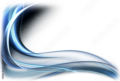 Dynamic blue abstract wavy motion