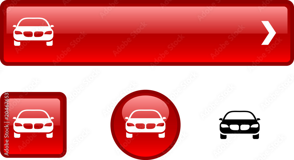 Car button set. Car button set.