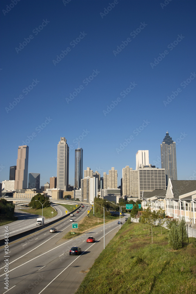 Freeway into Downtown