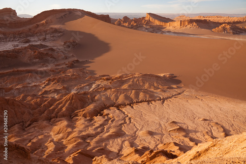 Sands relief in Atacama Desert, Chile