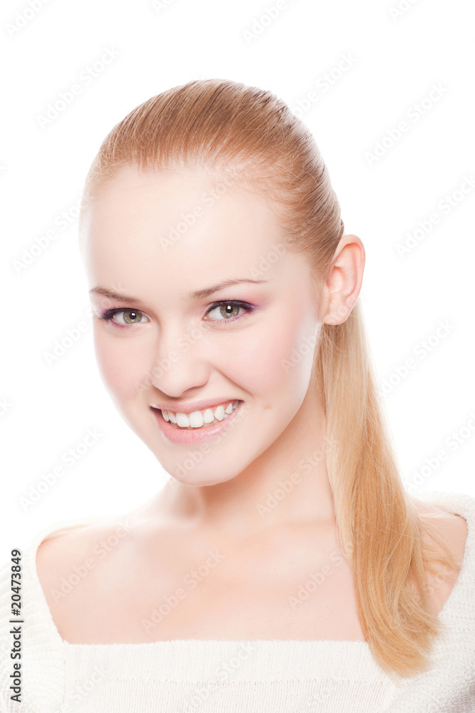 beautiful woman on white beautiful woman on white