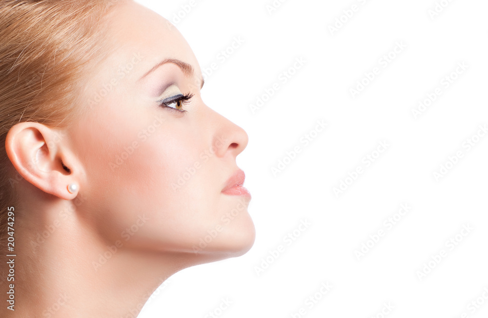 beautiful woman on white beautiful woman on white