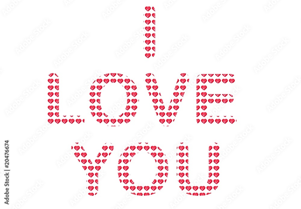 I LOVE YOU with small hearts I LOVE YOU with small hearts