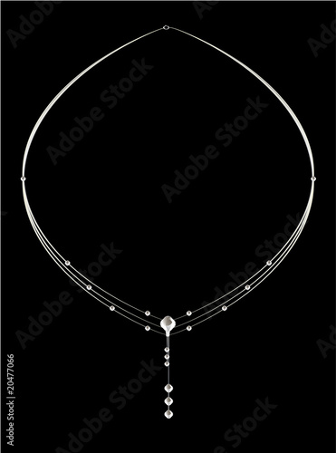 Elegant silver diamond necklace