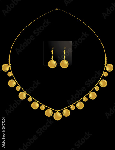 gold coin necklace set 1