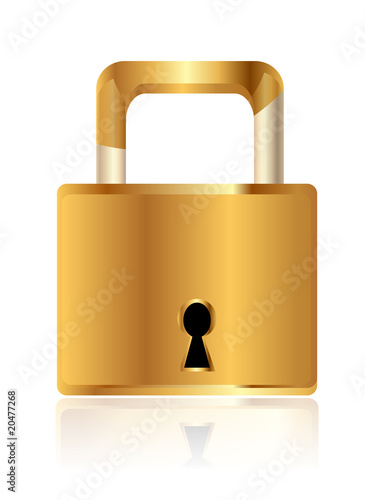 Shiny gold lock