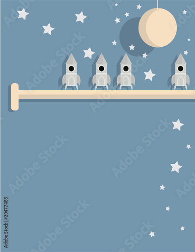 Spaceships on shelf