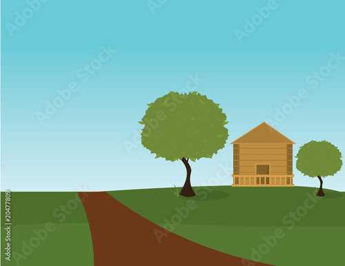 Outdoor house scene