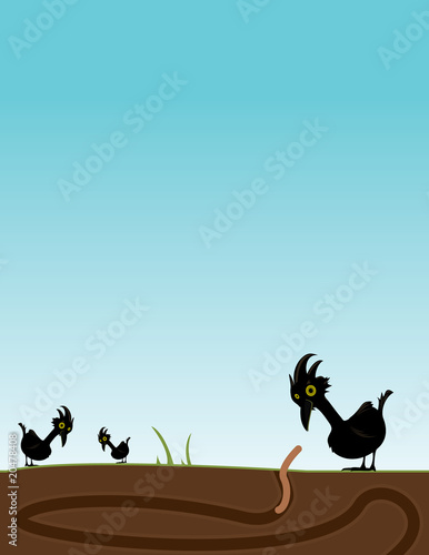 Bird watching worm