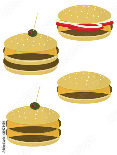 Burgers isolated
