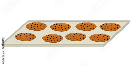 Chocolate chip cookie tray