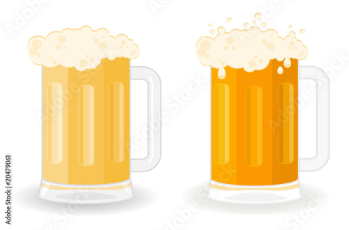 Glasses with a beer