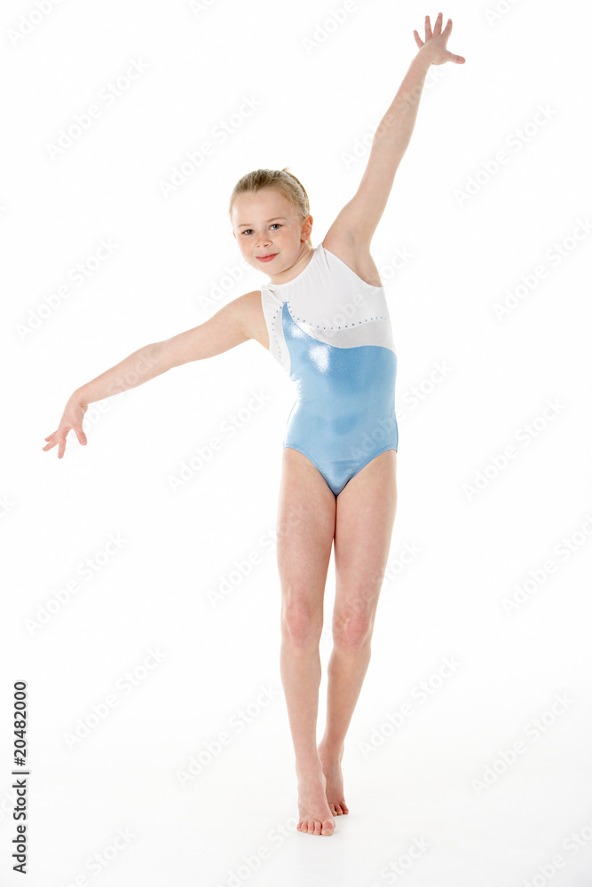 Studio Portrait Of Young Female Gymnast Studio Portrait Of Young Female Gymnast