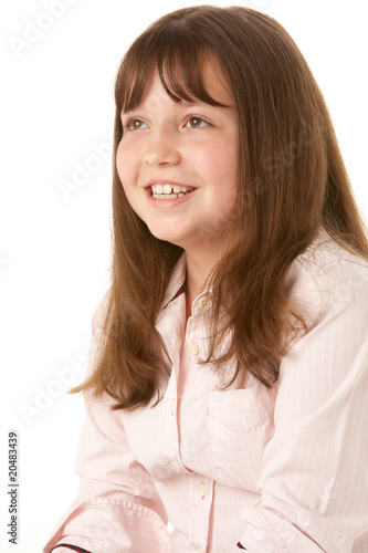 Young Girl Sitting In Studio