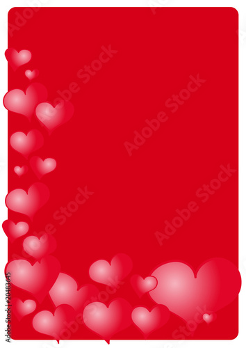 tarjeta de amor con corazones