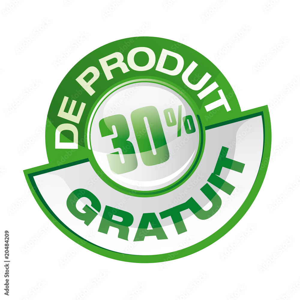 icone / bouton 30% de produit en plus icone / bouton 30% de produit en plus