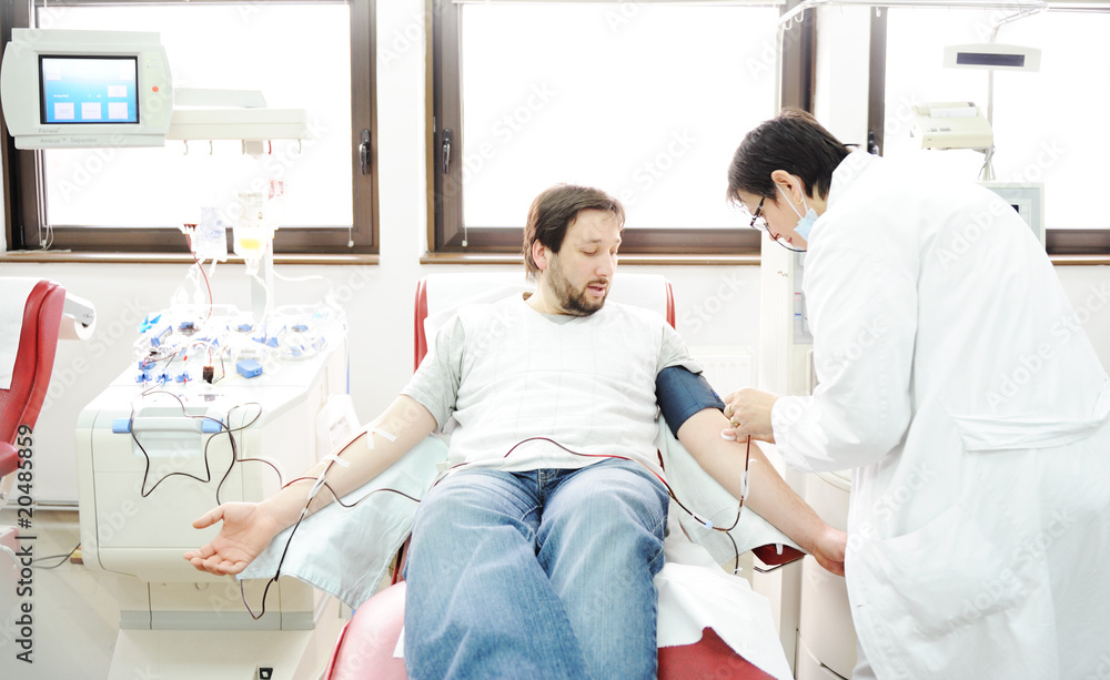 Obraz premium Blood giving at hospital