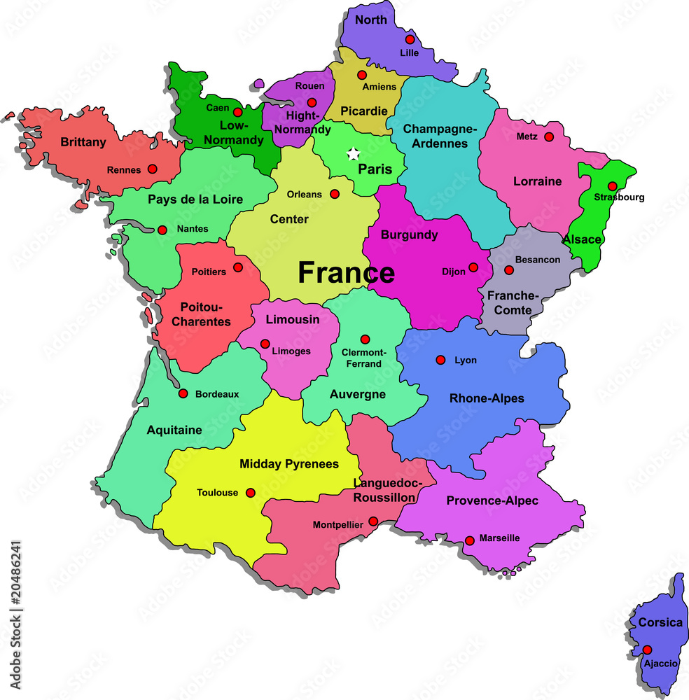 Obraz premium France map on white background