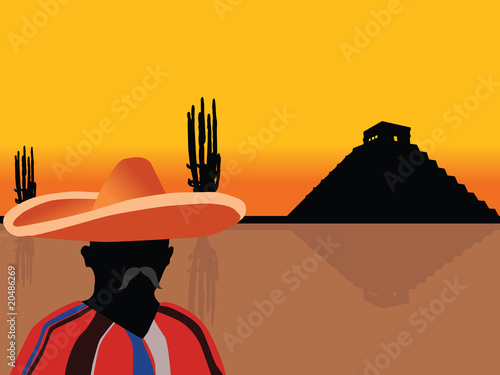 Mexico scenery vector