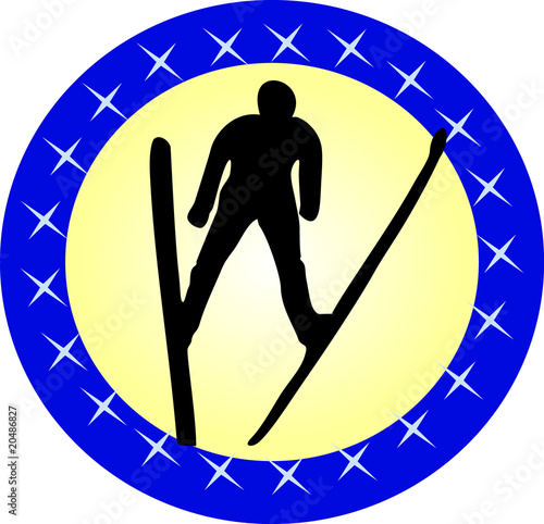 Flying skier