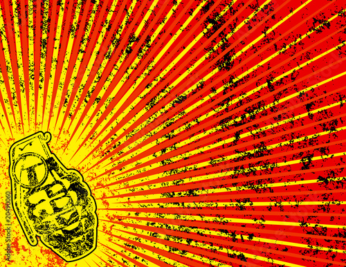 Slika na platnu Grunge Background with Grenade