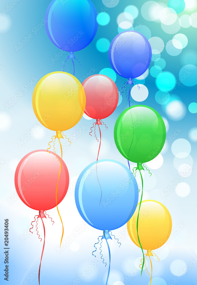 Balloons On Internet Background